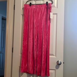 NWT A New Day crushed velvet wide-leg pants in PINK